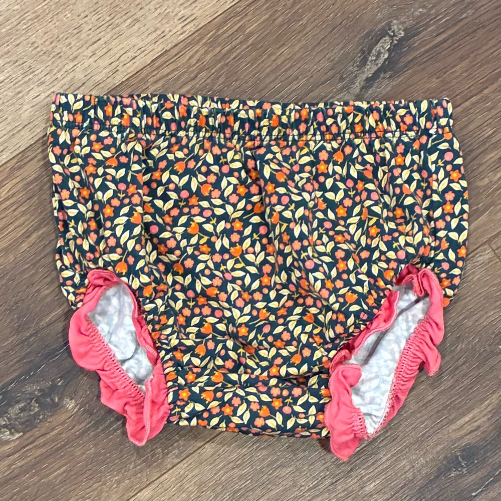 Matilda Jane Choose Your Path Pink Floral Foliage Diaper Cover Bloomers 12-18m